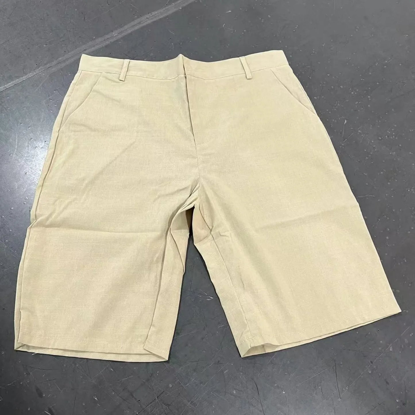 2025 Summer Cotton Linen Shorts for Men Solid Casual Button Pocket Beach Shorts Men's Comfortable Simple Vacation Leiture Pants