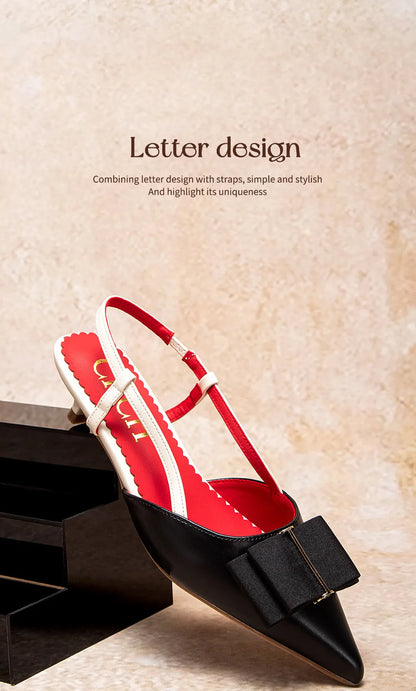 Woman High Heels Brown New Summer Strap Design Pointed Casual Elegant Workplace Ladies Classic Sandals
