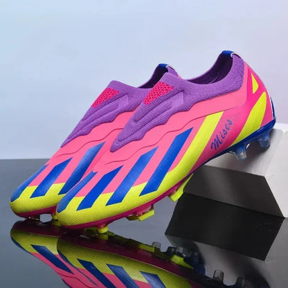 New Men Soccer Shoes Cleats Outdoor Sport Training Breathable Football Boots Long Spikes FG Boys Non Slip Match Comfortable