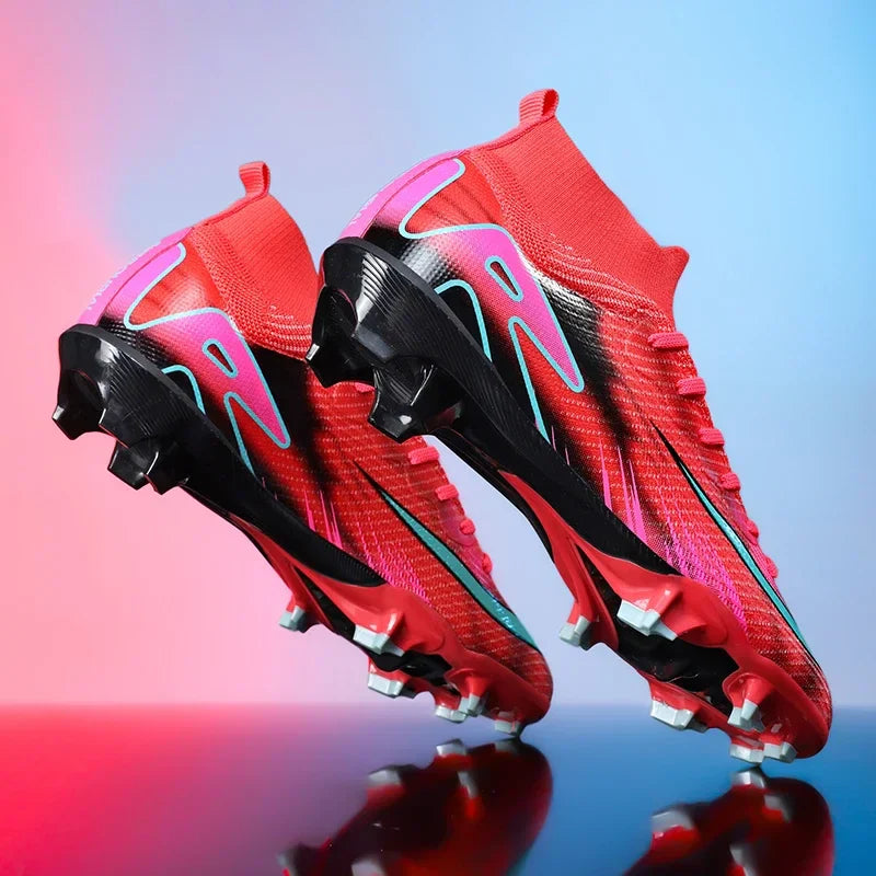 New Men Football Boots Training Shoes FG Ultralight Soccer Shoes Outdoor Drop Shipping Soccer Cleats Non-Slip Long Spikes