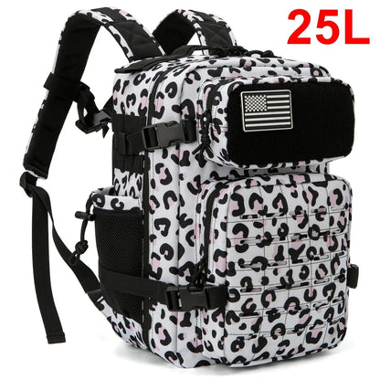 25L/45L Tactical Backpack for Men and Women Outdoor Survival Bug Out Bag Small School Rucksack Hking with Bottle Holder
