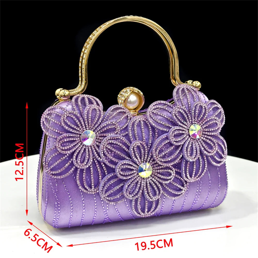 Italian Fashion Women's Elegant Orange Heels & Rhinestone Clutch Bag Set – Perfect for Parties and Special Occasions