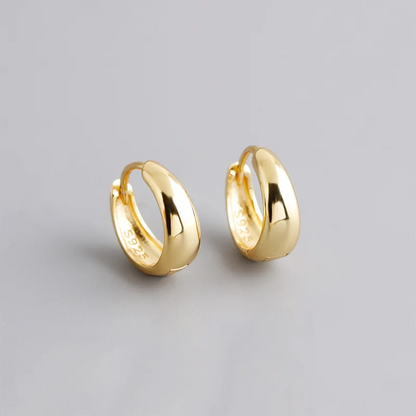 925 Sterling Silver Premium Matte Minimalism Unisex Huggies Ear Hoops Earrings for Women Gothic Piercing Men's Jewelry