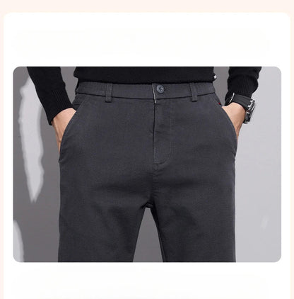 New Winter High-End Business Men's Suit Pants Autumn and Winter Slim Straight Casual Pants Versatile Fashion Trousers Korean