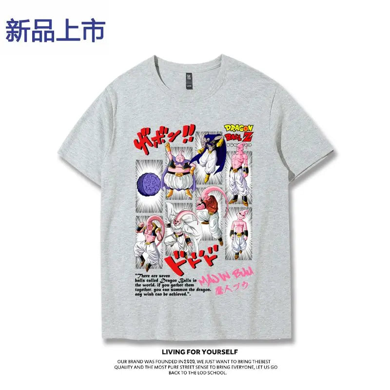 T-shirt Sun Wukong Vegeta Demon Buo Frisa Super Trendy Versatile Summer Short Sleeve Men's Fashion Top