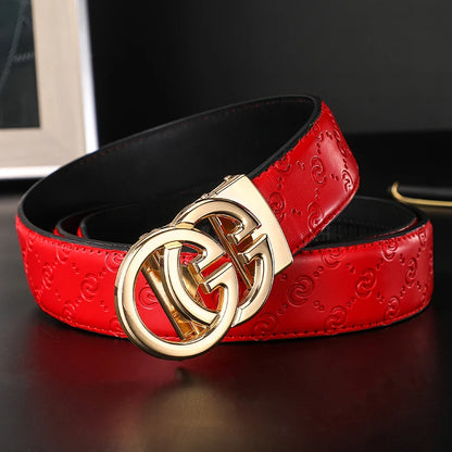 2025 New business Male Famous Style Metal Automatic Buckle Luxury Brand Women Belt Genuine Leather Belts for Men Strap jeans