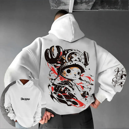 Men's Hoodies  New Tony Tony Chopper Anime Printed Loose Casual Street Hip Hop Parent Child Top