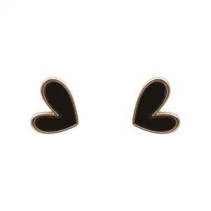 S925 Silver Needle New Love Design Sense Unique Small Group Earrings Simple Black Women's Ear Jewelry Wholesale And Retail
