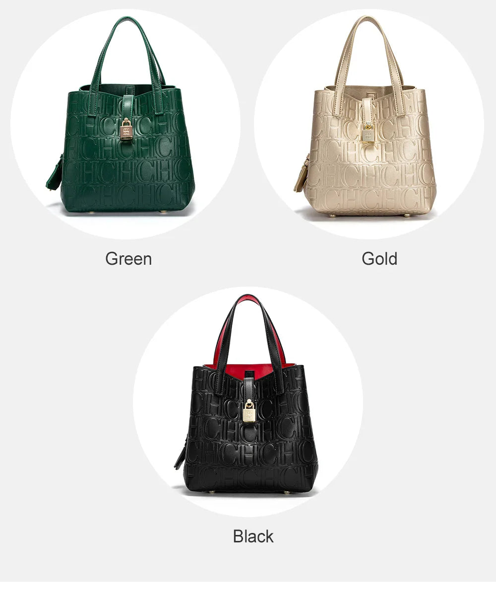 Classic Simple Solid Color Women's New 2024 Large Capacity Handbag Letter Element Women's Handbag