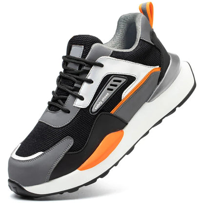 Security Protection Shoes Men Steel Toe Safety Boots Anti-smash Anti-Puncture Work Boots Safety Shoes Man lightweight breathable