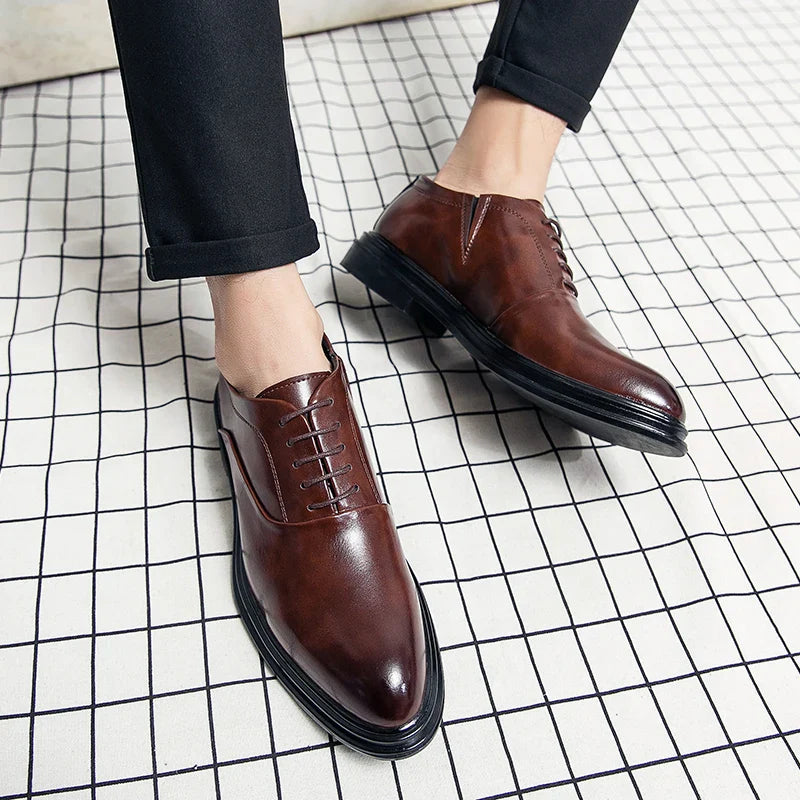 Men's Dress Shoes Classic Office Social Oxford Leather Shoes Men Trend Wedding Casual Business Shoes For Men Formal Leather Shoe
