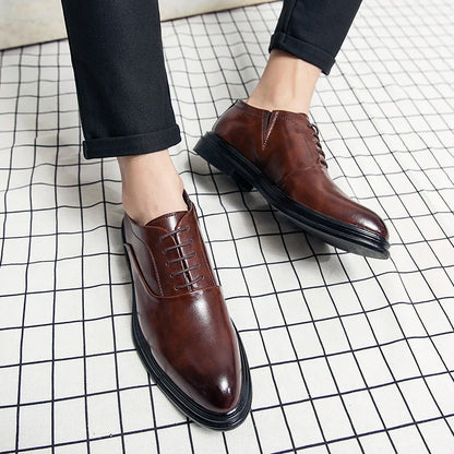 Men's Dress Shoes Classic Office Social Oxford Leather Shoes Men Trend Wedding Casual Business Shoes For Men Formal Leather Shoe