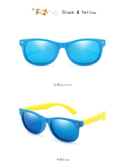 Classic Kids Silicone Sunglasses UV400 Eyewear for Boys Girls TR90 Goggles Children Sunglasses UV Protection Kids Eyewear