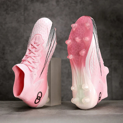 New Men Soccer Shoes Long Spikes Ultralight Football Boots Breathable Sneakers Indoor Match Cleats Training Drop Shipping
