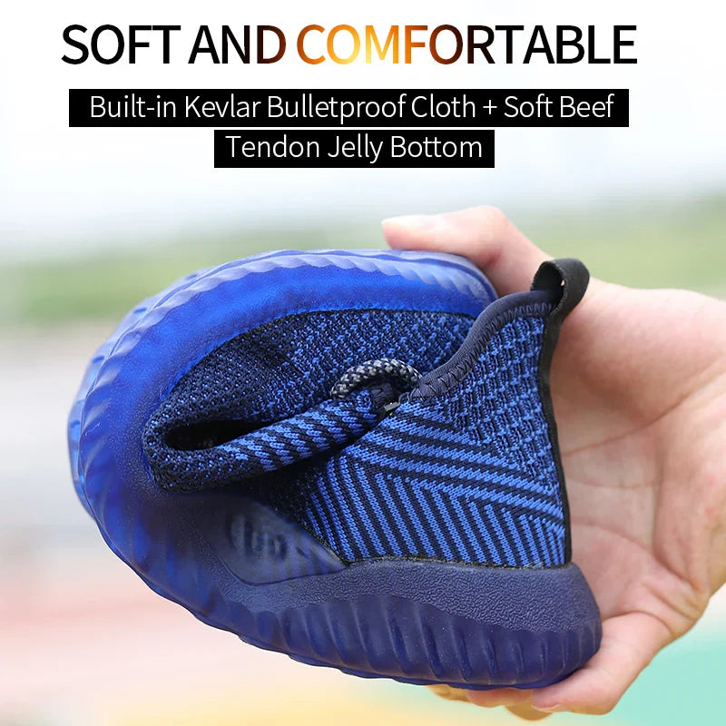 Steel Toe Cap Working Boots Safety Shoes for Man Construction&Indestructible Work Shoes Puncture-Proof Summer Work Shoes
