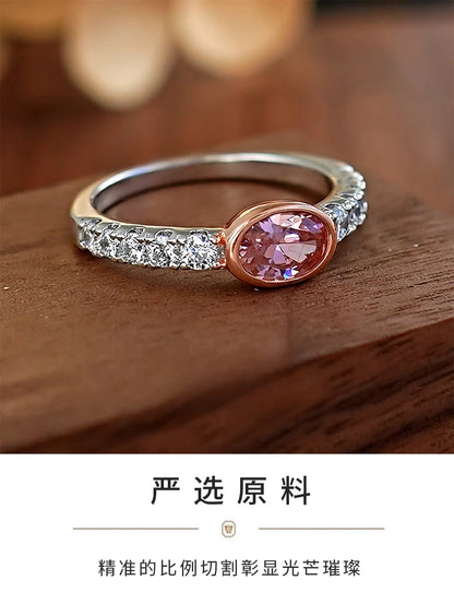 925 silver ring women's French retro Papalacha fashion temperament personality oval egg shape exquisite simple retro
