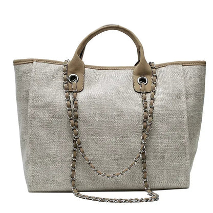 Fashion Make Up Designer Big Women's 2025 New Korean Fashion Casual Large Capacity Shoulder Crossbody Chain Tote Bag