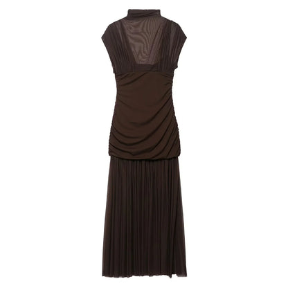 Spring Summer Elegant Women Dresses Wedding Guest Ladies Patch Work Tulle Dresses Valentine‘s Day Woman Dresses