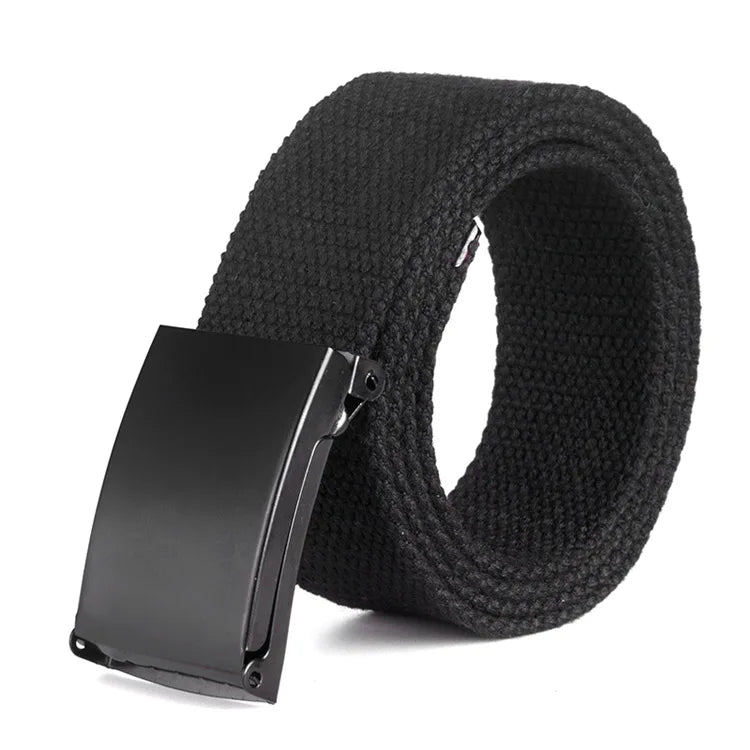Fashion New Unisex Trousers Belts Canvas Belt metal buckle Men Women Boys Jeans belts Candy Colors Top quality120cm luxury belts