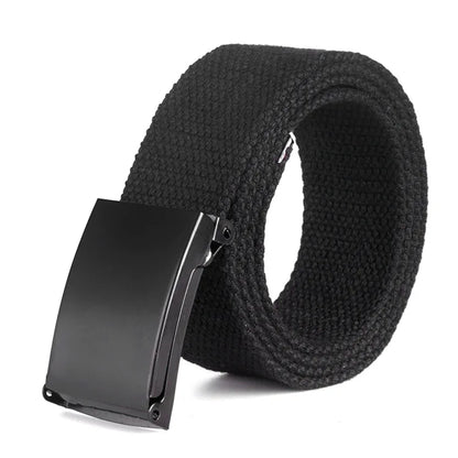 Fashion New Unisex Trousers Belts Canvas Belt metal buckle Men Women Boys Jeans belts Candy Colors Top quality120cm luxury belts