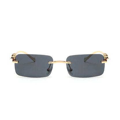 rimless sunglasses UV400 fashion square metal glasses for men women designer man's brand sun glasses shades for outdoor