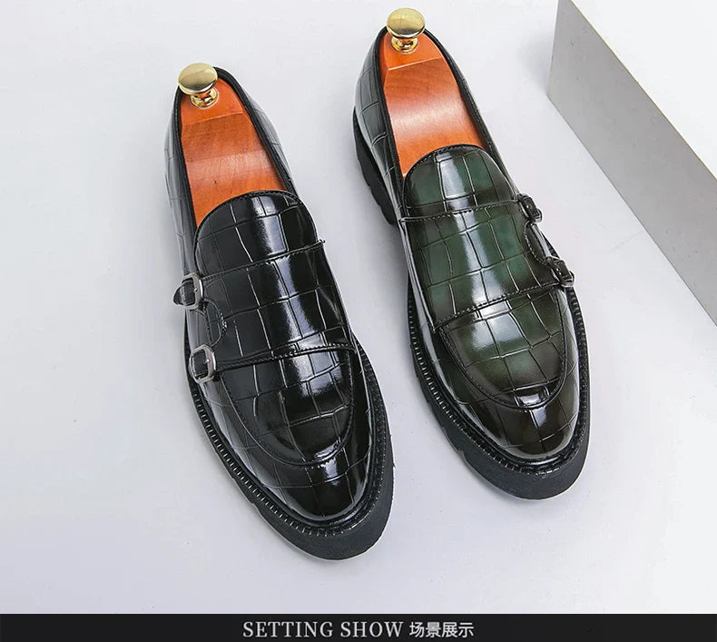 Classic Men's Dress Shoes Slip On Leather Loafers Men Platform Social Shoes For Men Fashion Casual Business Formal Shoes Male
