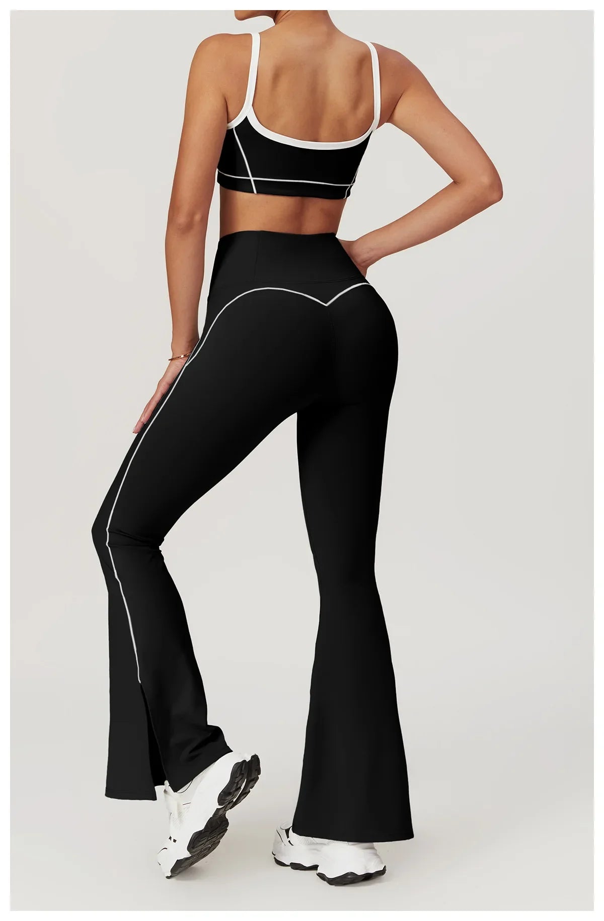 Yoga Set Women Sport Bra Gym Workout Legging High Waist Wide Flare Pant Fitness Sports Shorts Active Wear Suit