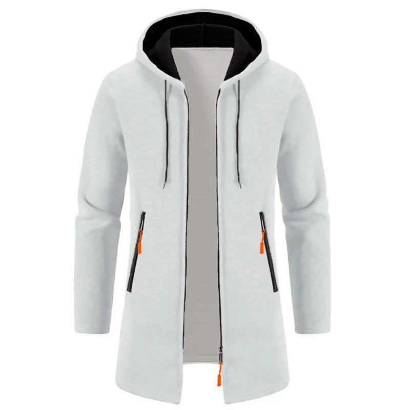 Men's Hoodies SpringAutumn CasualSolid Hooded Zip-Up Sweatshirts LongSleeve Knit Hoodie Men Sweatshirt Streetwear Hoody Cardigan