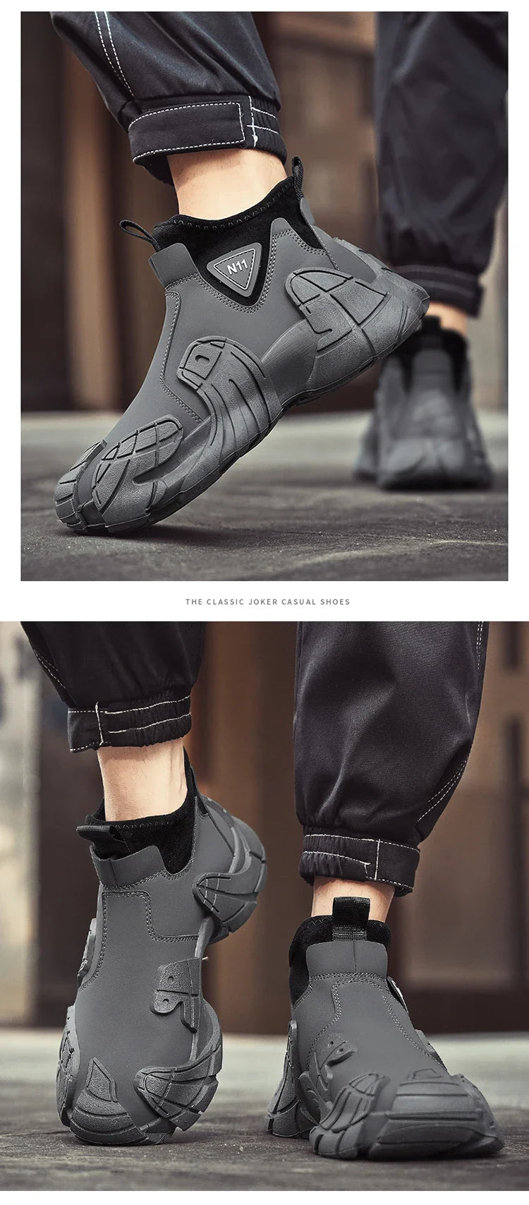New fashion high top shoes for autumn and winter niche design lightweight casual lazy shoes thick soled ankle boots short boots