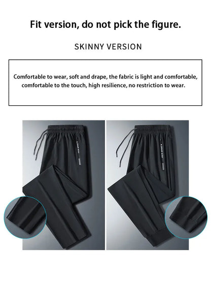 Running Pants Summer Breathable Fitness Sports Trousers Jogging Daily Casual Sports Pants Men  Ultra-thin Ice Silk Cool Pants