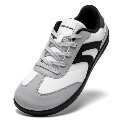 Wide Toe Shoes Unisex Artificial Leather Barefoot Sneakers Casual Retro Zero Drop Shoes for Women Men
