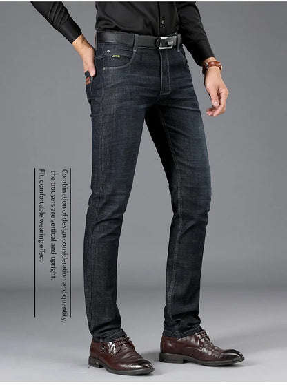 2026 Brand Best Price Comfort Straight Denim Pants Men's Jeans Business Casual Elastic Male High Quality Trousers