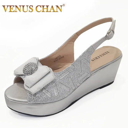 Specially Designed Black African Women's Round Toe High Heels Suitable for Wedding Party