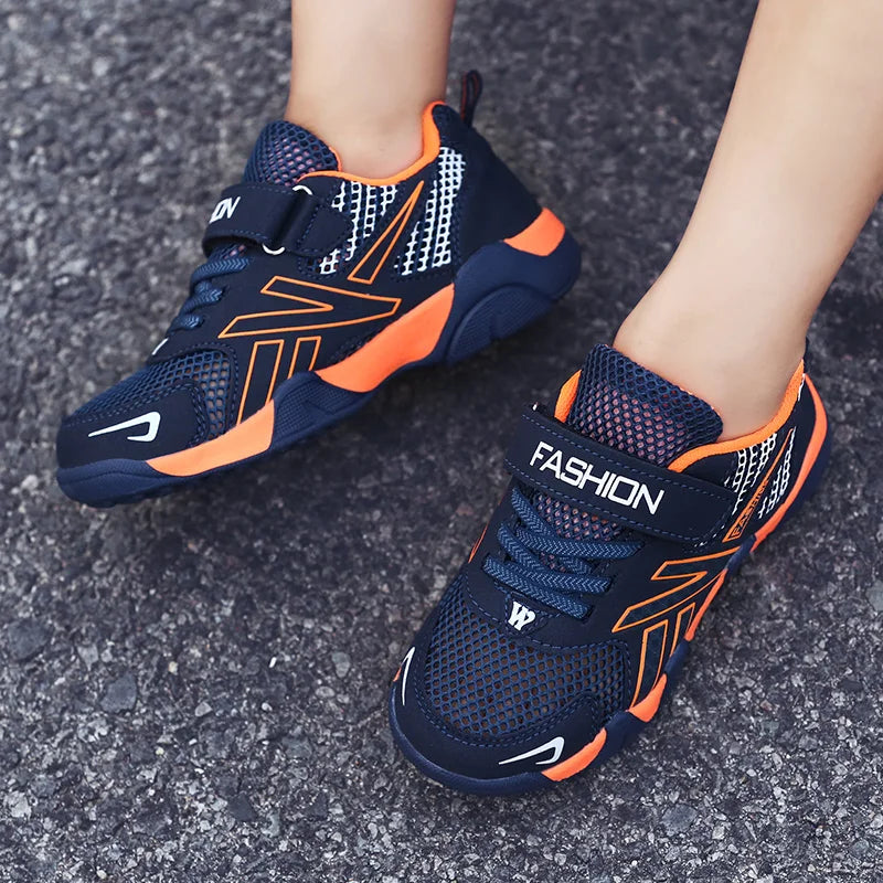 Summer Kids Fashion Sneakers for Boys Mesh Breathable Sports Running Shoes Lightweight Children School Walking Footwear Tennis