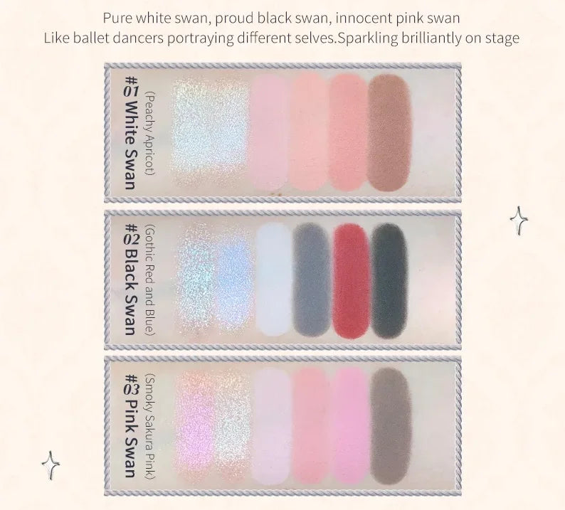 Bunny Garden Collection 6-Color Makeup Eyeshadow Contour Palette Eye Brush Puff Set Eye Glitter Korean Makeup Kit
