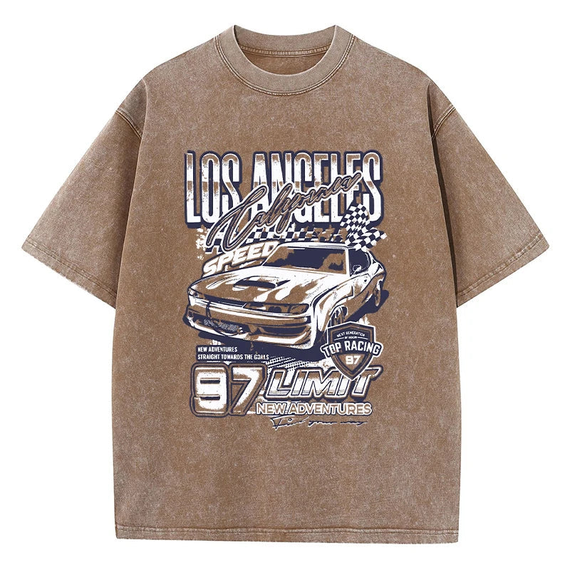 California Los Angeles Extreme Racing Men T-Shirt Fashion Cool Tshirts Sport Casual Tee Shirt Cool Crewneck T Shirts Female