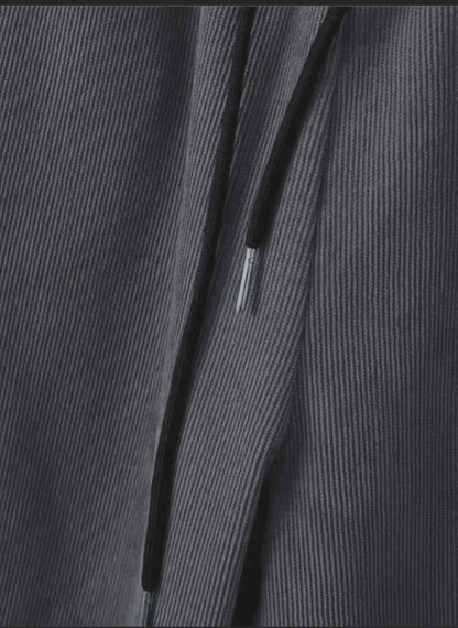 Men's suit Solid color corduroy suit Long sleeve shirt and pants casual suit