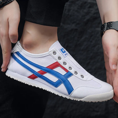 Design Canvas Mesh Shoes Men Casual Sneakers Flat Sports Shoes Walking Running Ligthweight Anti-skid Breathable