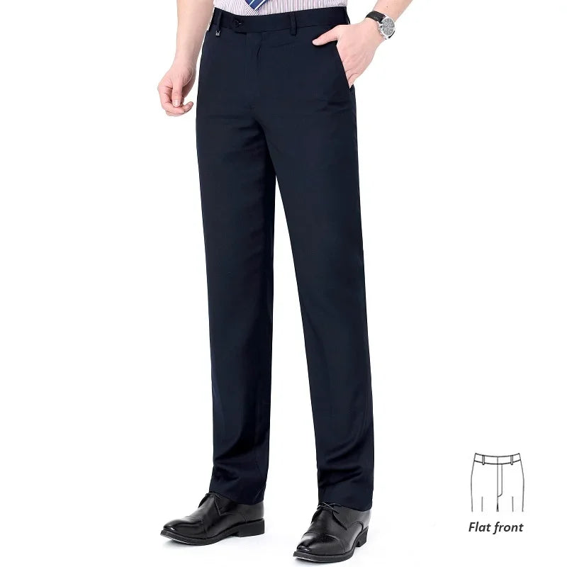 Men's High-End Summer Wool Blend Trousers, Traf Suit Pants,Business Formal , Man Pants,Wool Dress Pants for Men