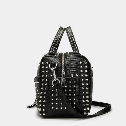 Women's bag luxury designer purses and handbags Shoulder bags vintage Rivet tote bag for women Large capacity travel bag purse