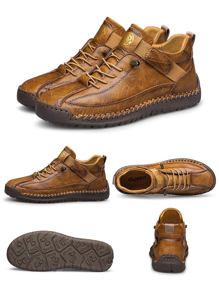 Handmade Men's High-Top Sport Casual Boots Breathable Outdoor Wear with Extended Size Options Classic Ankle Boots