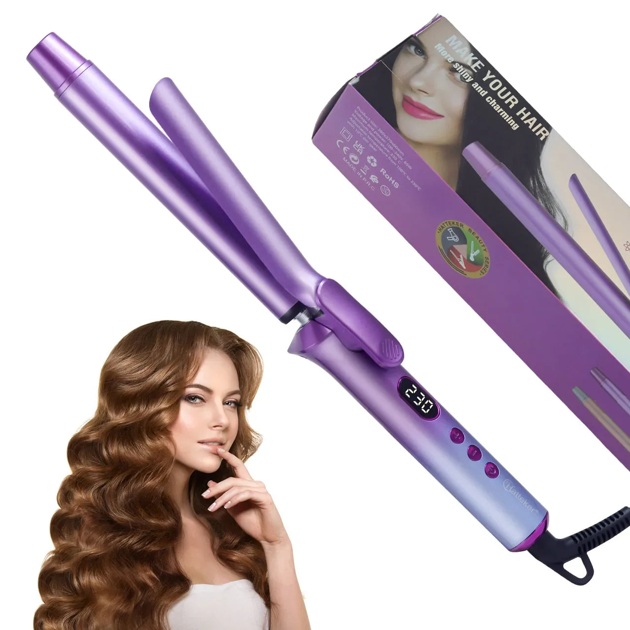 US Hair Curler Large Volume Does Not Hurt The Hair Perm Negative Ion 25mm Bangs Lasting Syling Electric Curling Iron