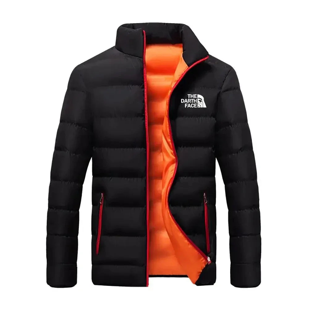 Men's Cotton Jacket Sports Bicycle Printed Street Warm Business Casual Top