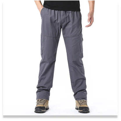 High Quality Men's Cotton Cargo Pants Casual Multiple Pocket Tacitcal Pants Spring Autumn Outdoor Camping Hiking Work Pants