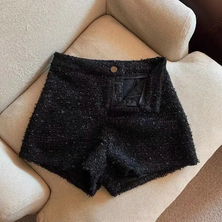 Hotsweet Shorts Women Sexy Skinny Y2k Clothes High Waist European Streetwear Fashion Trouser Cool Thick Button-Fly Wide Leg New