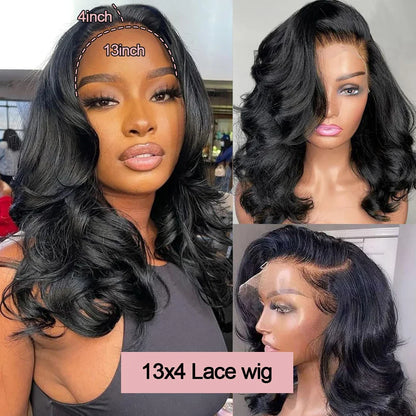 13x6 Glueless HD Lace Front Wig Body Wave Brazilian Human Hair Pre Cut Lace Short Bob Pre Plucked For Black Women Ready To Wear