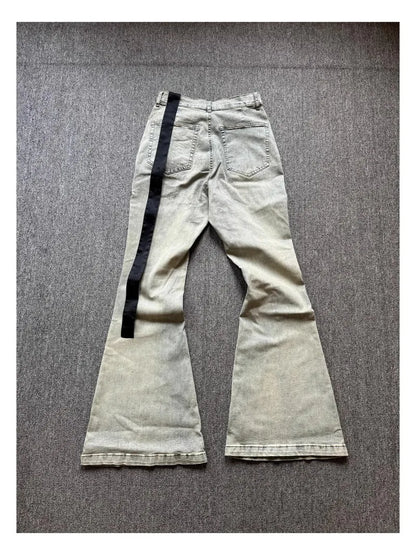 Rick Lavagem Azul Bolso com Zíper Calça Jeans Slim Fit Calças Jeans Algodão Denim Conforto Casual Tamanho P M G GG #B4