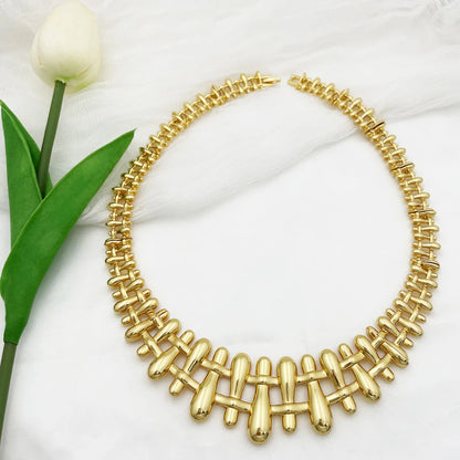 Women Necklace Earrings Bracelet Ring Jewelry Set Luxury Design Dubai 18K Gold Plated Wedding Party Jewellwey Gift