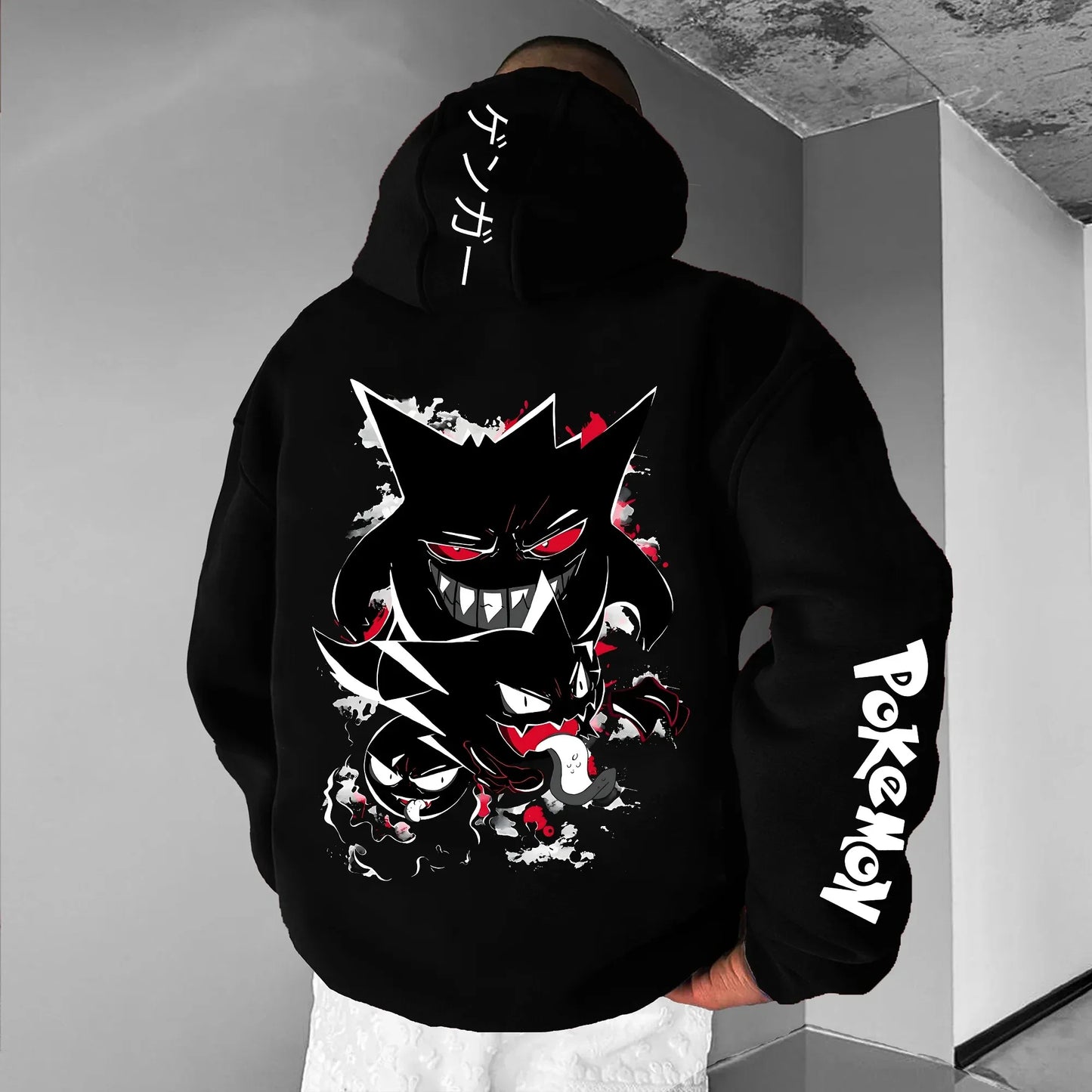 Animation Derivatives Gengar Printing Men's and Women's Summer Fashion Oversize T-shirt、Hoodie、Shorts and Sweatpants