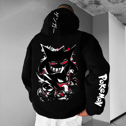 Animation Derivatives Gengar Printing Men's and Women's Summer Fashion Oversize T-shirt、Hoodie、Shorts and Sweatpants